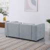 modular sofa Grayish blue chenille fabric, simple and grand, the seat and back is very soft. this is also a KNOCK DOWN sofa