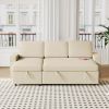 Ultimate 85.8" L-Shaped Pull Out Sleeper Sofa Bed | Convertible Couch with Storage Chaise, USB & T-Pyce Ports, Dual Storage Racks