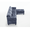 Ultimate 5-Seat Modular Sofa with Storage Ottoman | Convertible L-Shaped Sectional Couch | Reversible Chaise & Riveted Design